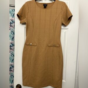 Enfocus Studio Textured Tan Mini Dress